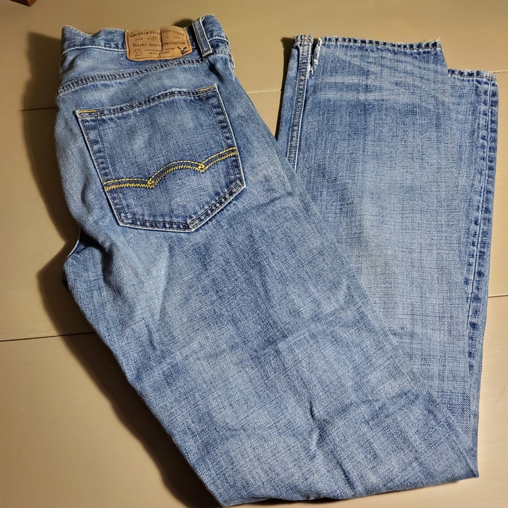 Mens american eagle bootcut jeans.